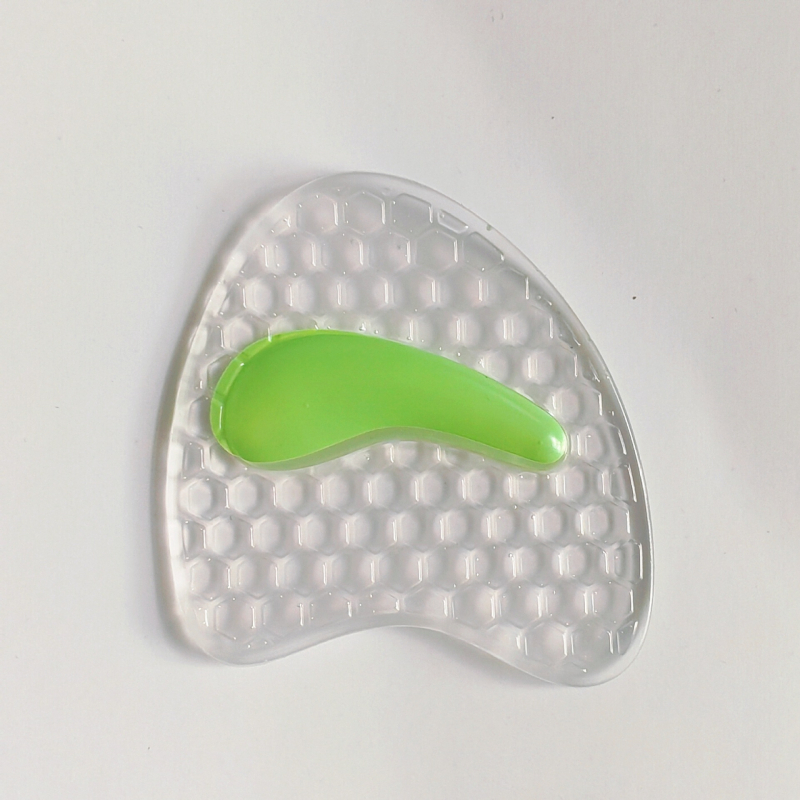 Predná podložka na prednú časť chodidla pre sandále a podpätky — PU materiál, dizajn včelího úľa, vyvýšená stielka, podložka pre sandále