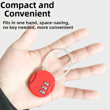 Biscuit Lock mokyklinėms kuprinėms, kuprinėms ir lagaminams su ratukais; U formos plieninio troselio kombinuotas užraktas; mini pieštukų dėžutės užraktas