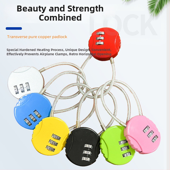 Biscuit Lock mokyklinėms kuprinėms, kuprinėms ir lagaminams su ratukais; U formos plieninio troselio kombinuotas užraktas; mini pieštukų dėžutės užraktas