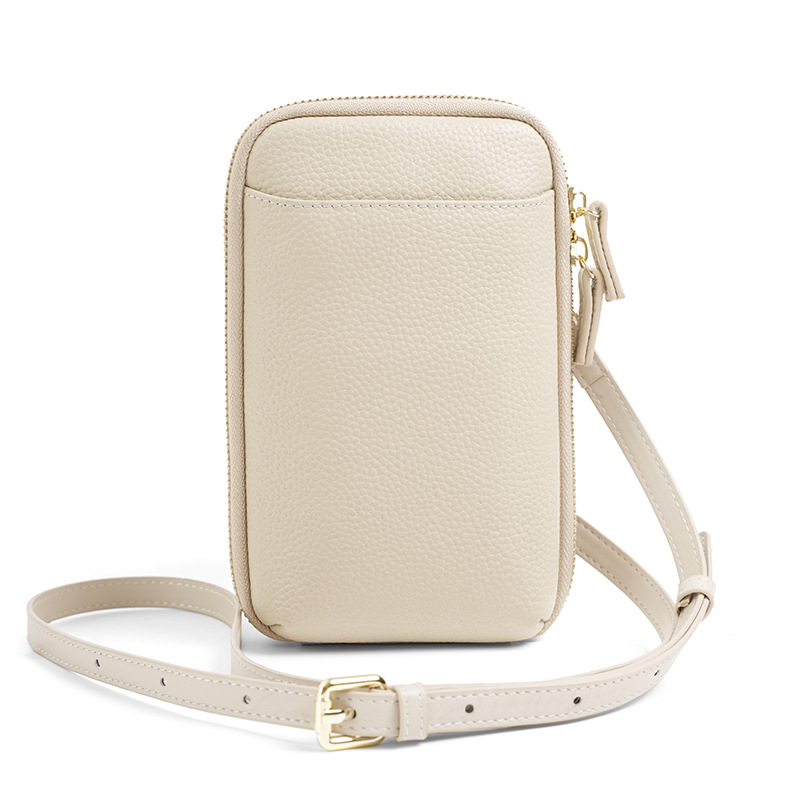 Sieviešu crossbody mobilās somas no pirmā slāņa govs ādas, rāvējslēdzēja aizdare, vertikāla kvadrāta forma, pilsētas vienkāršais stils