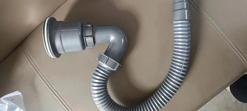 Кухненски комплект за дренаж на двойна мивка с дезодорираща функция (модел 50 тръби, пластмасов материал, двойно-главен дизайн, повдигателен тип)