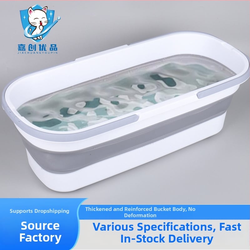 Mop kibiras, sulankstomas stačiakampio formos, suderinamas su plokščiu mop'u, plastinis kotas, korozijai atsparumas 3.0–3.9