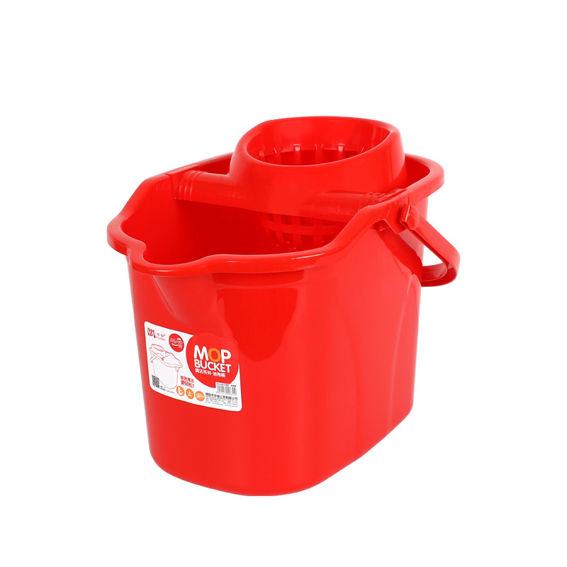 Mop kibiras su ratukais, pasukimo išspaudimo mechanizmas, Storesnė plastika, nusausinimo krepšys; korozijai atsparumo lygis 10, apkrova >10 kg, džiovinimo rodiklis 70–80%