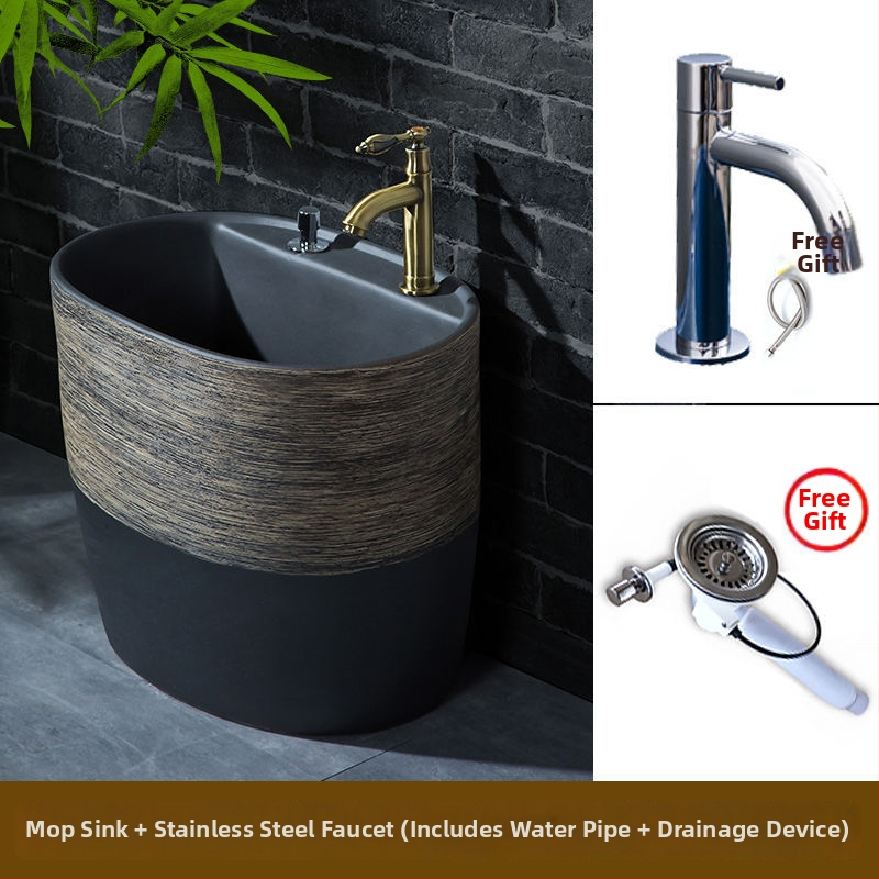 Keramikinis šluotų baseinas namų naudojimui su vandens tiekimu