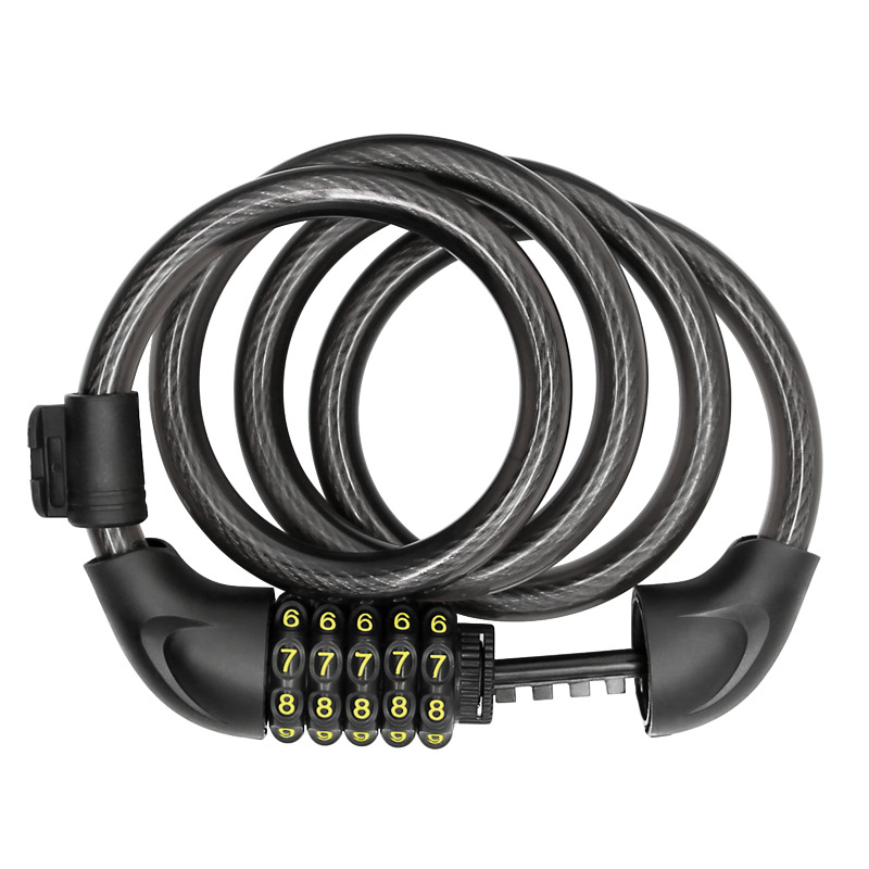 Penkių skaičių kombinuotas dviračio užraktas, prekės ženklas Jinku, modelis 420A, cinko lydinys, tinka dviračiams, kalnų dviračiams ir elektriniams dviračiams (svoris 355 g)