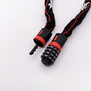 Mehaaniline parooliga kettlukustuv jalgrattale, terasest kett 90 cm, 4,4 mm vardavõimsus, mudel mmbls610