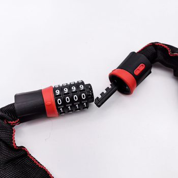 Mehaaniline parooliga kettlukustuv jalgrattale, terasest kett 90 cm, 4,4 mm vardavõimsus, mudel mmbls610