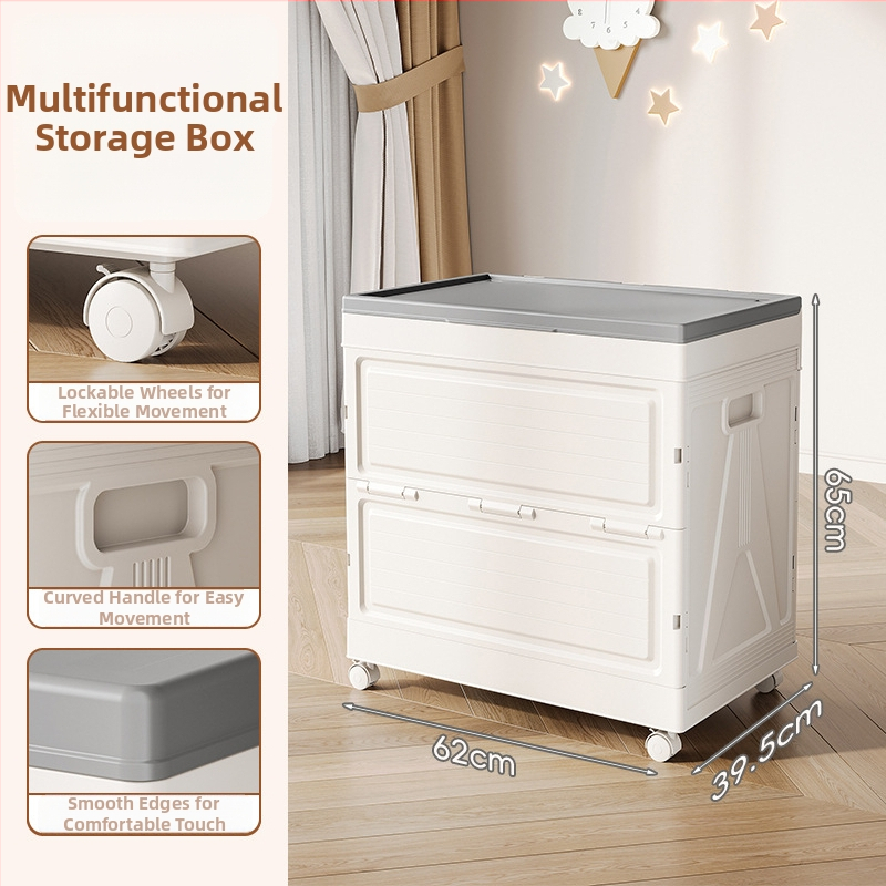 PP skladovacia skriňa s integrovanou skladacou krabičkou, stojaca na podlahe, moderný minimalistický štýl, 4,3 kg