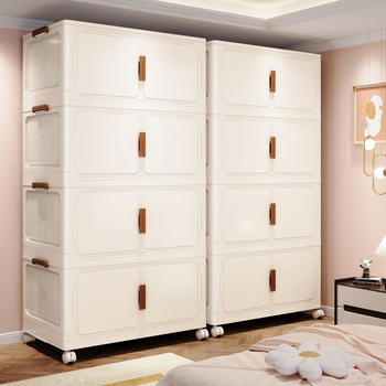 Úložná skriňa - európsky štýl, bez montáže, plastový materiál, jednoduchý dizajn, 100% nový materiál