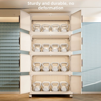 Úložná skriňa - európsky štýl, bez montáže, plastový materiál, jednoduchý dizajn, 100% nový materiál