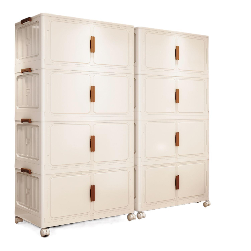 Úložná skriňa - európsky štýl, bez montáže, plastový materiál, jednoduchý dizajn, 100% nový materiál