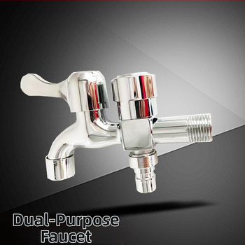 Varš daudzfunkcionālais veļasmazgāšanas krāns ar priekšējo un aizmuguri dviejkāršai lietošanai, viens ieeja diviem izlaidumiem, keramiska vārsta sirds, 20 mm savienojumi, manuāla uzstādīšana, pacelšanas tips