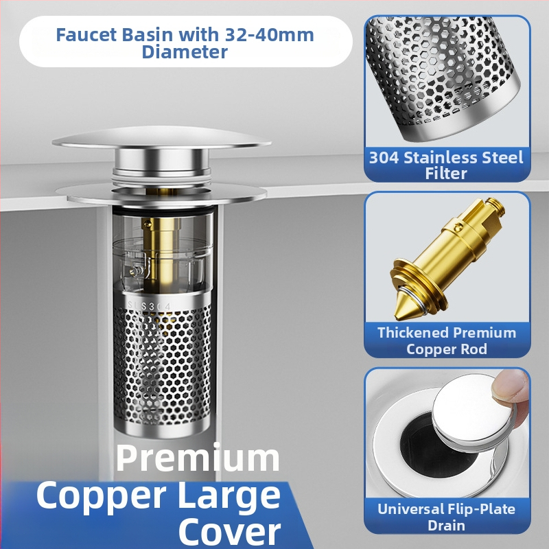 Valamu drenaaž - 304 roostevabast terasest, põrgetüüp, P-kumerus, Nine Glory