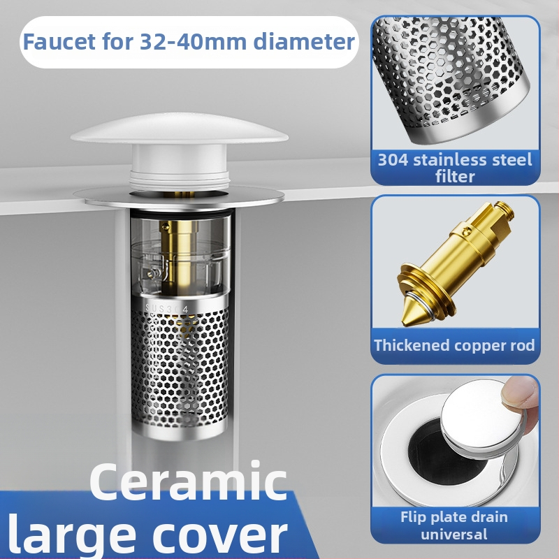 Valamu drenaaž - 304 roostevabast terasest, põrgetüüp, P-kumerus, Nine Glory