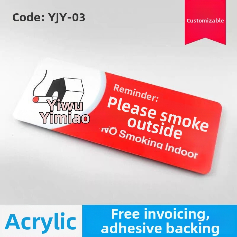 Nedegimo ženklo iš akrilo - UV spausdinimas, saugos ženklas viešbučiams ir viešosioms erdvėms