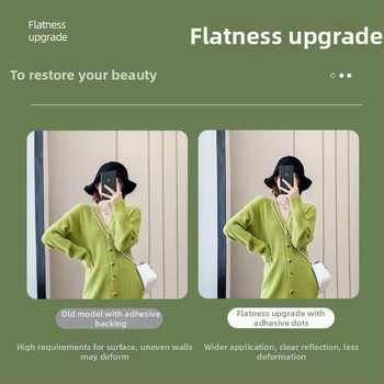 Akrilinis sieninis lipnus pilno ūgio veidrodis, skirtas drabužių spintai, makiažui ir apsirengimui