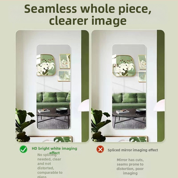 Akrilinis sieninis lipnus pilno ūgio veidrodis, skirtas drabužių spintai, makiažui ir apsirengimui