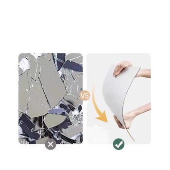 Ακρυλικό ολόσωμο καθρέπτης τοίχου με αυτοκόλλητη επιφάνεια, κατάλληλος για ντουλάπα, μακιγιάζ και ντύσιμο