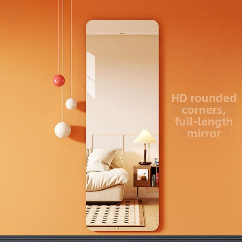 Akrilinis sieninis lipnus pilno ūgio veidrodis, skirtas drabužių spintai, makiažui ir apsirengimui