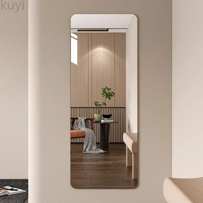 Τοίχου τοποθετούμενος καθρέφτης με ABS πλαίσιο, ολόσωμο αυτοκόλλητο για μπάνιο και πόρτες ντουλάπας — απλός μοντέρνος σχεδιασμός; επεξεργασία: 00; μάρκα: Kuyi; μοντέλο: 00