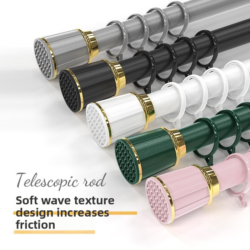 Teleskopiskais aizkaru stabs no alumīnija sakausējuma – Shaoxing Rainbow Textiles, pielāgojama privātā zīmola etiķete