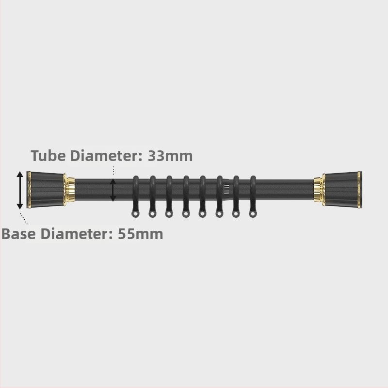 Teleskopiskais aizkaru stabs no alumīnija sakausējuma – Shaoxing Rainbow Textiles, pielāgojama privātā zīmola etiķete