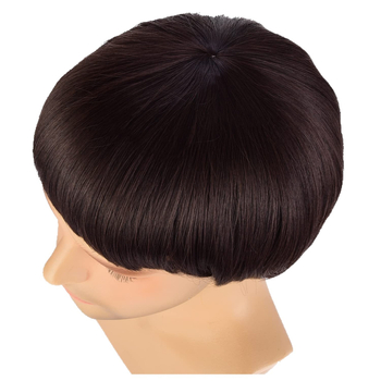 Мъжка перука с къси коси, термоустойчиви влакна, модел XD, покрива посивяването на косата.