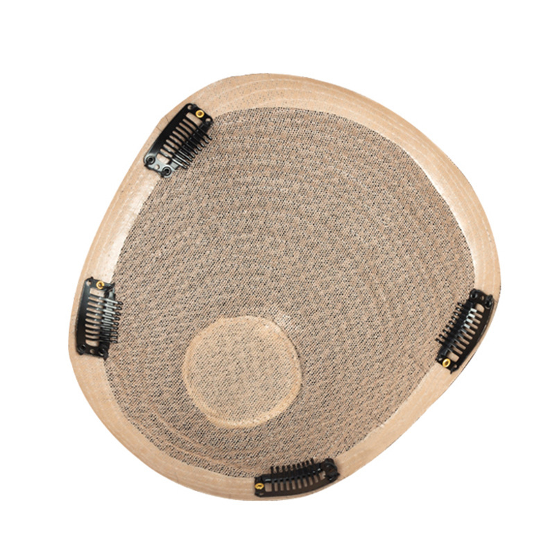 Мъжка перука за върха на главата, машинно изработена, човешка коса, може да се къдри или боядисва, покрива оплешивяване