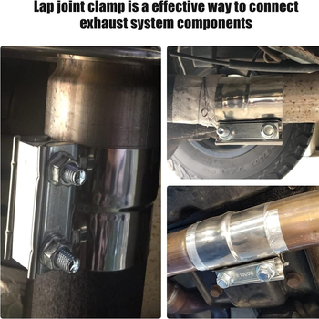 Скоба за изпускателна тръба на автомобил за съединяване на тръби, модел XH-6311; диаметър 57 мм, дължина 76 мм; материал: неръждаема стомана/алуминий/желязо