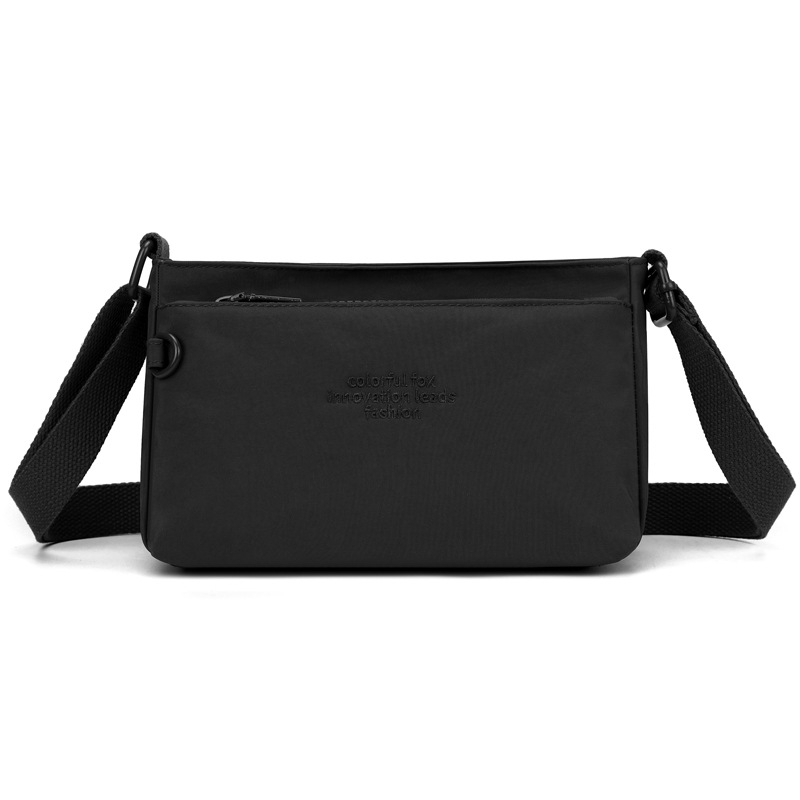 Colorful Fox női crossbody táska — Nylon, városi minimalist stílus, horizontális négyzet alakú forma, cipzár