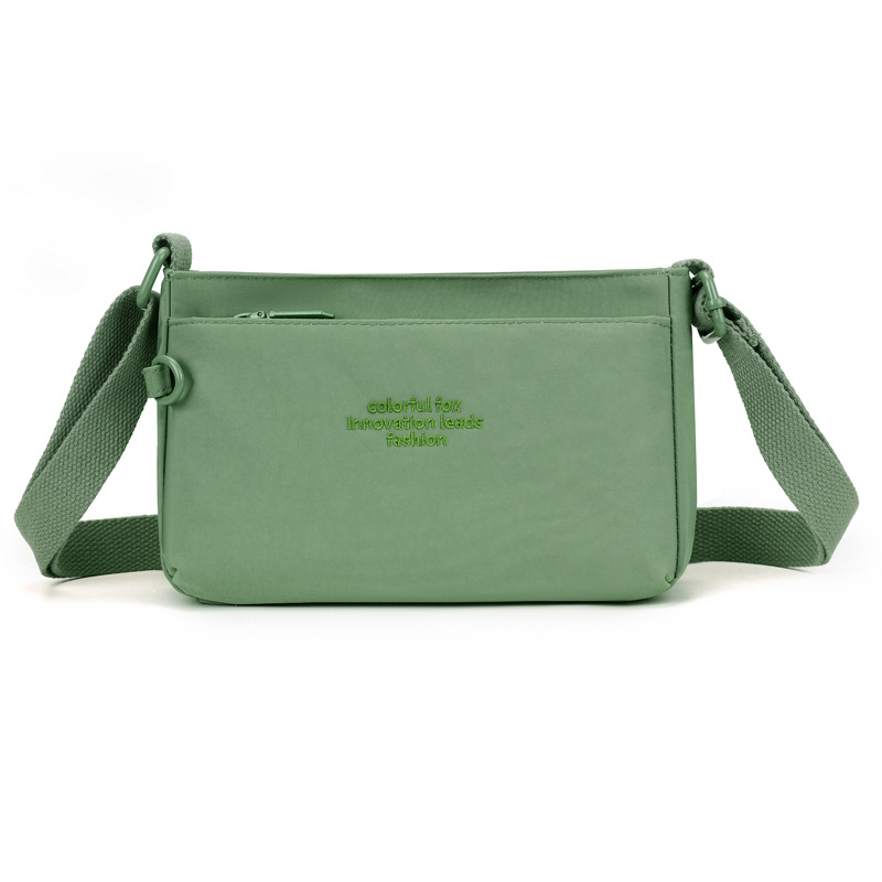 Colorful Fox női crossbody táska — Nylon, városi minimalist stílus, horizontális négyzet alakú forma, cipzár