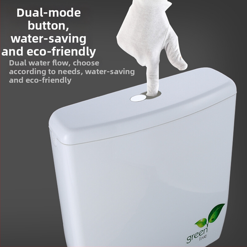 Lilong Sienas uzstādāms squat tualetes ūdens tvertne, plastmasa, 3.5L/7L, ar roku nospieduma izskalojumu