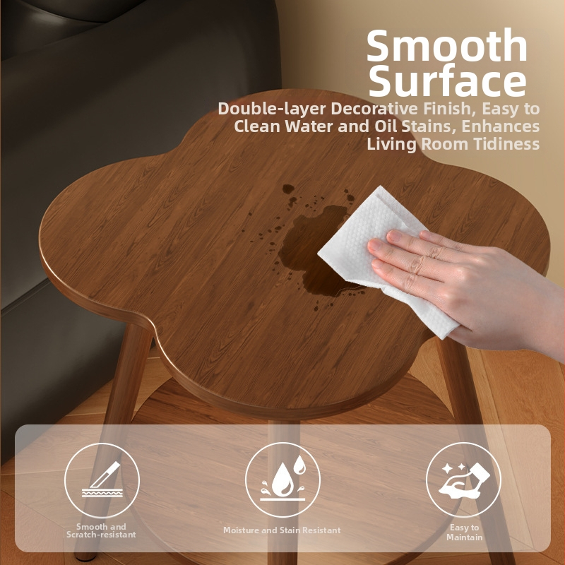 Divstāvu sānu galdiņš ar uzglabāšanas vietu, mūsdienīgs minimālistisks stils, koka rāmis