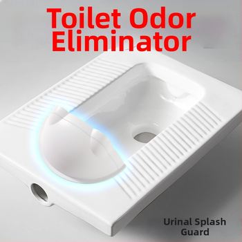 Plastikinis priekinis pertvara squat tipo tualetei – apsauga nuo šliemų, be demontavimo, minimalus angos atstumas: 1, nuotekų vamzdžio skersmuo: 1, be vandens talpos