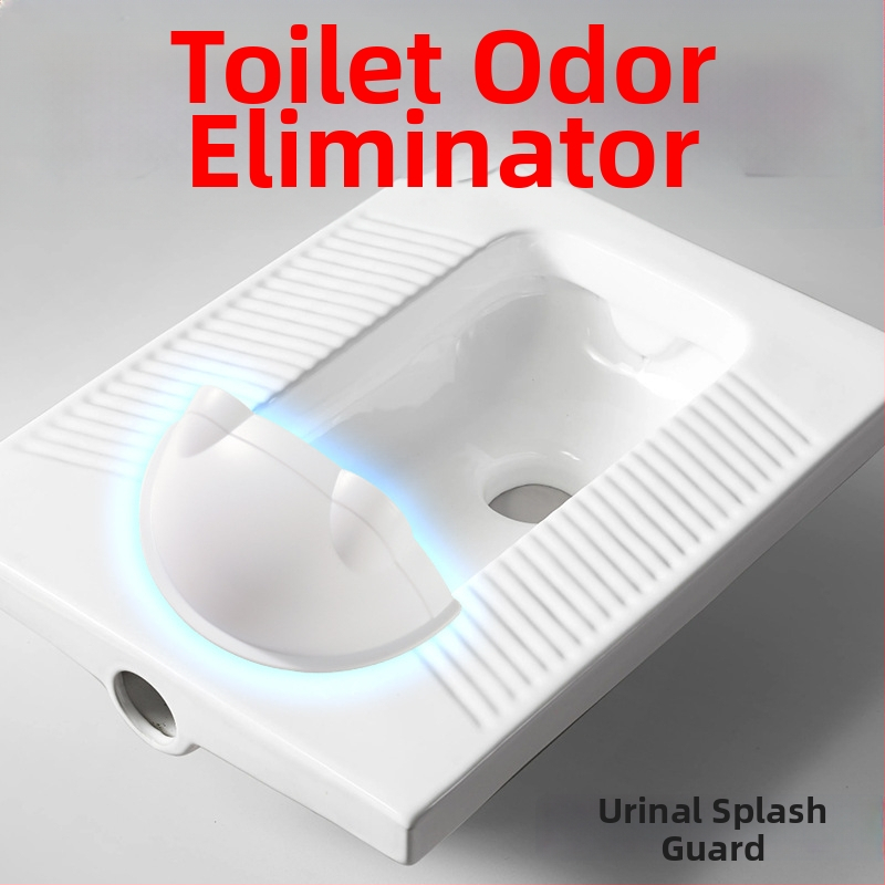 Plastmasas priekšējais barjeras priekš squat tualešu – novērš šļakatēšanu, bez demontāžas, minimālais atvēruma attālums: 1, caurules diametrs: 1, bez ūdens tvertnes