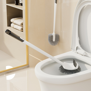 Toaletná kefa z plastu, dlhá rukoväť, štvorcová hlava, 146 g