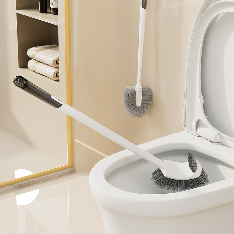 Toaletná kefa z plastu, dlhá rukoväť, štvorcová hlava, 146 g