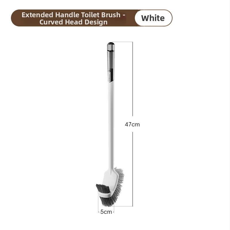 Toaletná kefa z plastu, dlhá rukoväť, štvorcová hlava, 146 g