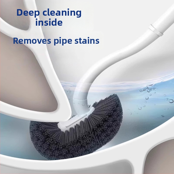 Kefa na toaletu, nástenná, s dlhým držadlom, plastová, 80 g