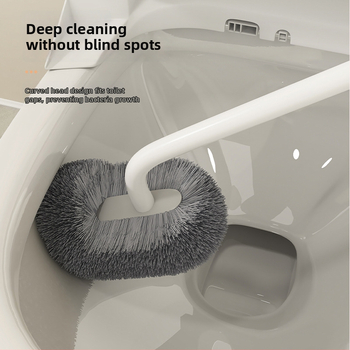 Kefa na toaletu s mäkkými štetinami, nástenné zavesenie, dlhá rúčka – pre domácnosť, čistenie bez mŕtveho uhla; Pôvod Yiwu; Materiál plast; Hmotnosť 125 g; Balenie 0pp vrecko + zväzovací drôt; Množstvo: 1