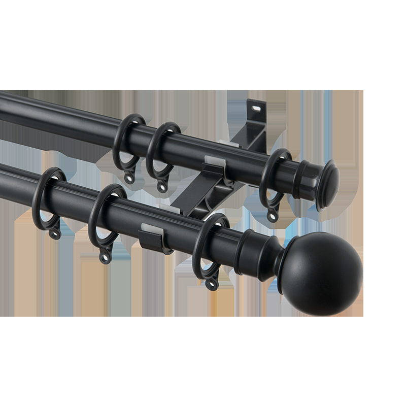 Ekstra debela aluminijska teleskopska zavjesna šipka — montaža bez bušenja, gornja ili bočna, jednostruka ili dvostruka šipka