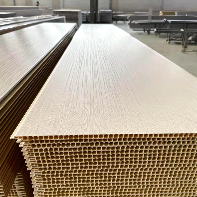 Sistem integrat de panouri pentru pereți, panouri PVC din bambus-lemn, model Buckle plate, stil Plan, Stil Nou Chinezesc, marca Shunzhi