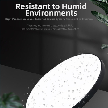 LED lubų šviestuvas su trimis apsaugomis, 220V, 3–5 m² aprėptis, akrilo korpusas su ABS gaubtu, tinka virtuvei ir tualetei