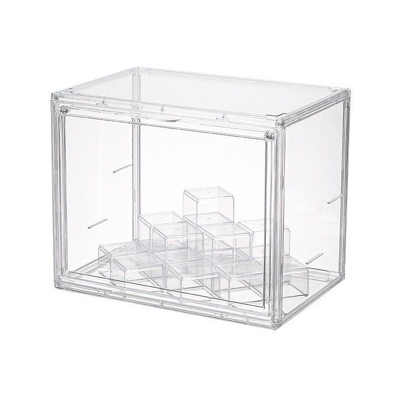 Cutie de depozitare și expunere pentru figuri, material PET, protecție împotriva prafului, cu posibilitate de stivuire, model 758