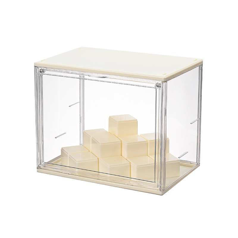Cutie de depozitare și expunere pentru figuri, material PET, protecție împotriva prafului, cu posibilitate de stivuire, model 758
