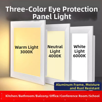 LED plokščias panelės šviesa, P02, 220V, CRI 80, aliuminio lydinys