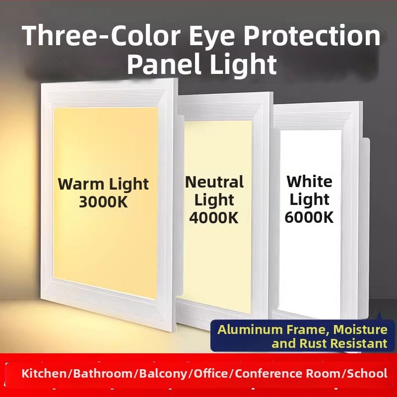 LED plokščias panelės šviesa, P02, 220V, CRI 80, aliuminio lydinys