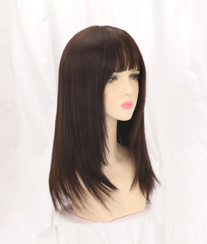 Paróka hőálló rostokból, rugalmas belső háló, francia frufruval, modell C8258