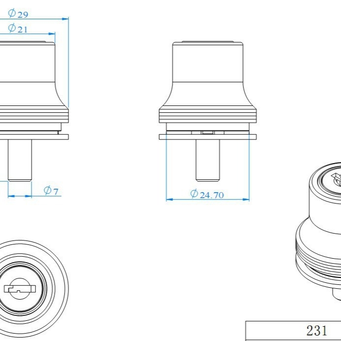 Κλειδαριά γυάλινης συρόμενης πόρτας, Push-To-Open, κλειδαριά για εκθετήρια και κοσμηματοπωλεία, μοντέλο 231, κράμα ψευδάργύρου