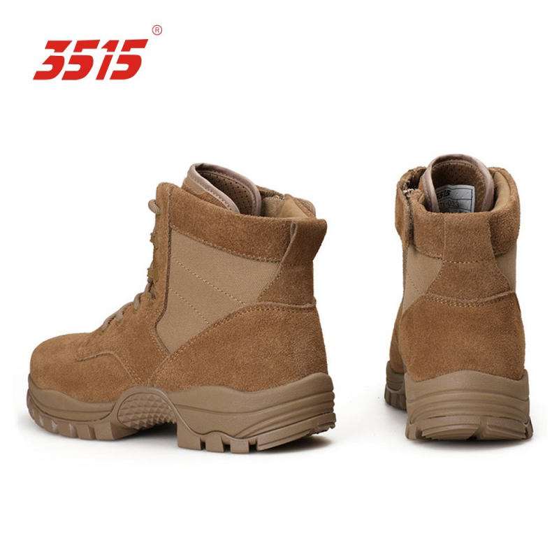 Stredne vysoké bojové topánky s proti prepichnutiu, ultraľahké kožené nubuk topánky, púštny štýl